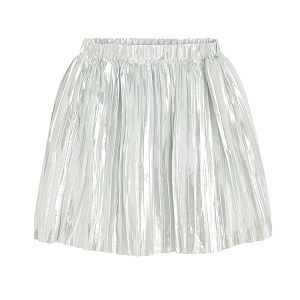 Silver pleated skirt