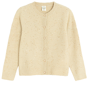 Beige buttons cardigan