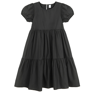 Black short sleeve dress