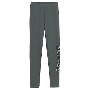 Grey leggings with SQUAD print