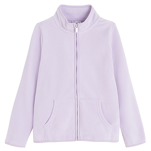 Dusty pink zip through sweatshirt