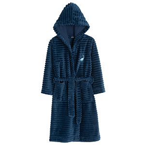 Blue hooded robe