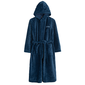 Blue hooded robe