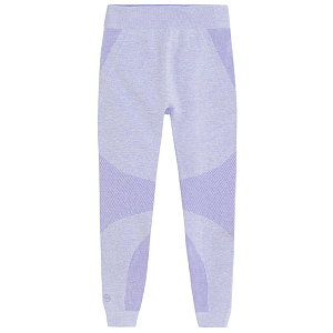 Purple ski thermal leggings