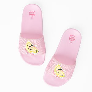 Flip flops pink with banana print SUMMER CHILL