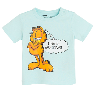 Μπλούζα κοντομάνικη γαλάζια με στάμπα Garfield