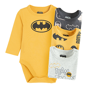 Batman long sleeve bodysuits- 4 pack