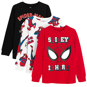 Spiderman white, red and black T-shirts- 3 pack