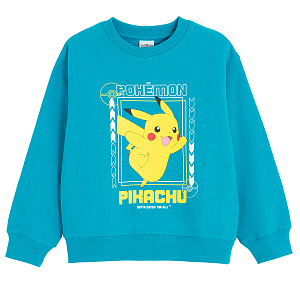 PIKACHU dark green sweatshirt