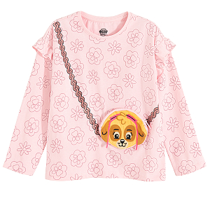 Paw Patrol pink blouse with cross body bag