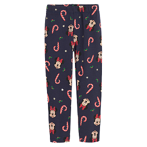 Minnie Mouse blue jeggings with Xmas print