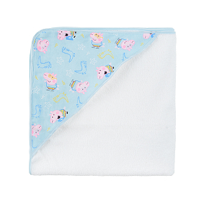 Peppa Pig blue hooded towel