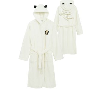 Minnie Mouse white hooded bathrobe