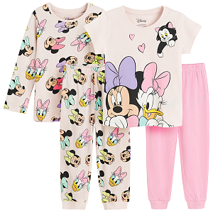 Minnie Mouse long and short sleeve blouse and pants pyjamas set - 2 pack