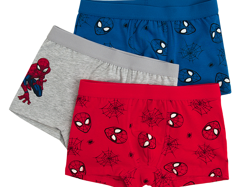 Pack of 3 Boxer Shorts, Spider-man by Marvel® - blue dark solid, Boys