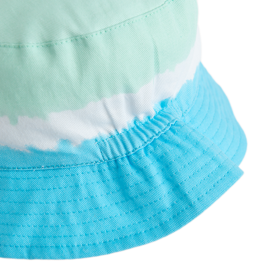 Hat green, blue and white