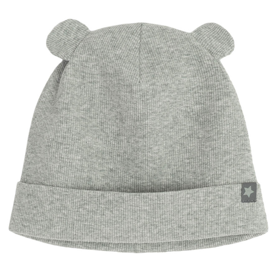 Grey beanie hat