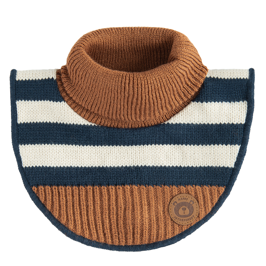 Striped turtle neck scarf