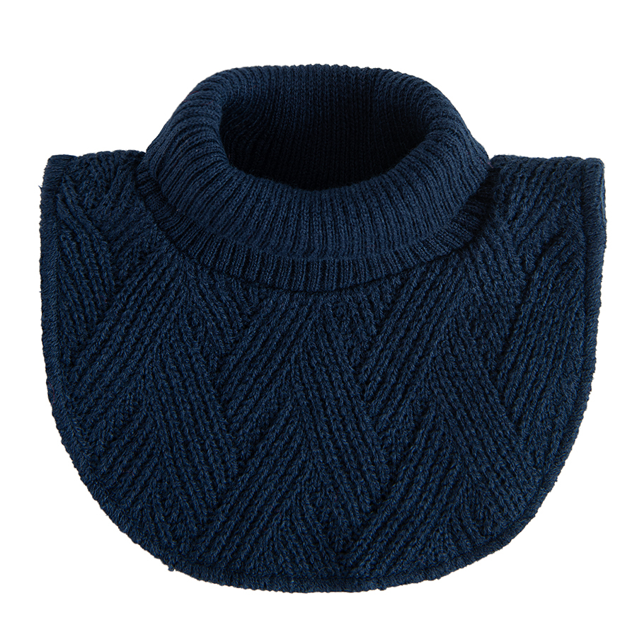 Blue turtleneck scarf