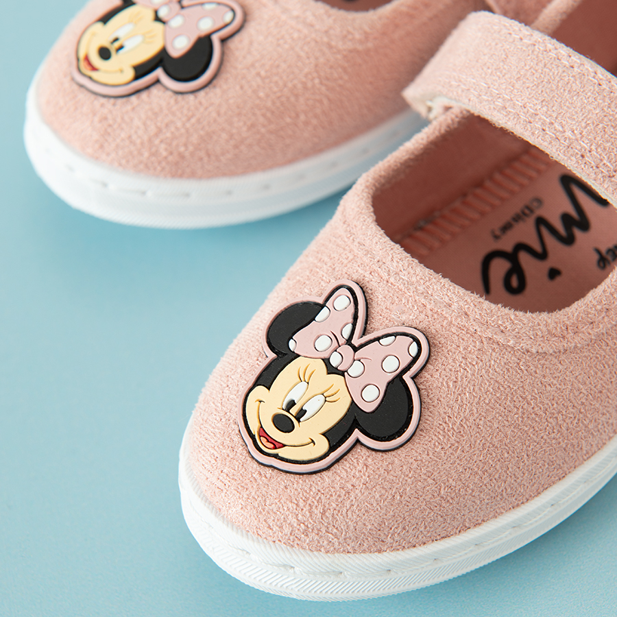 Minnie Mouse pink canvas ballerina shoes