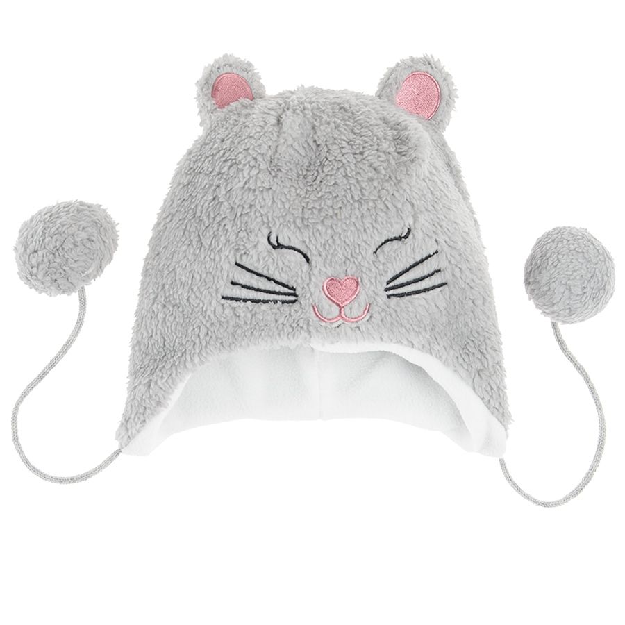 Grey cat cap