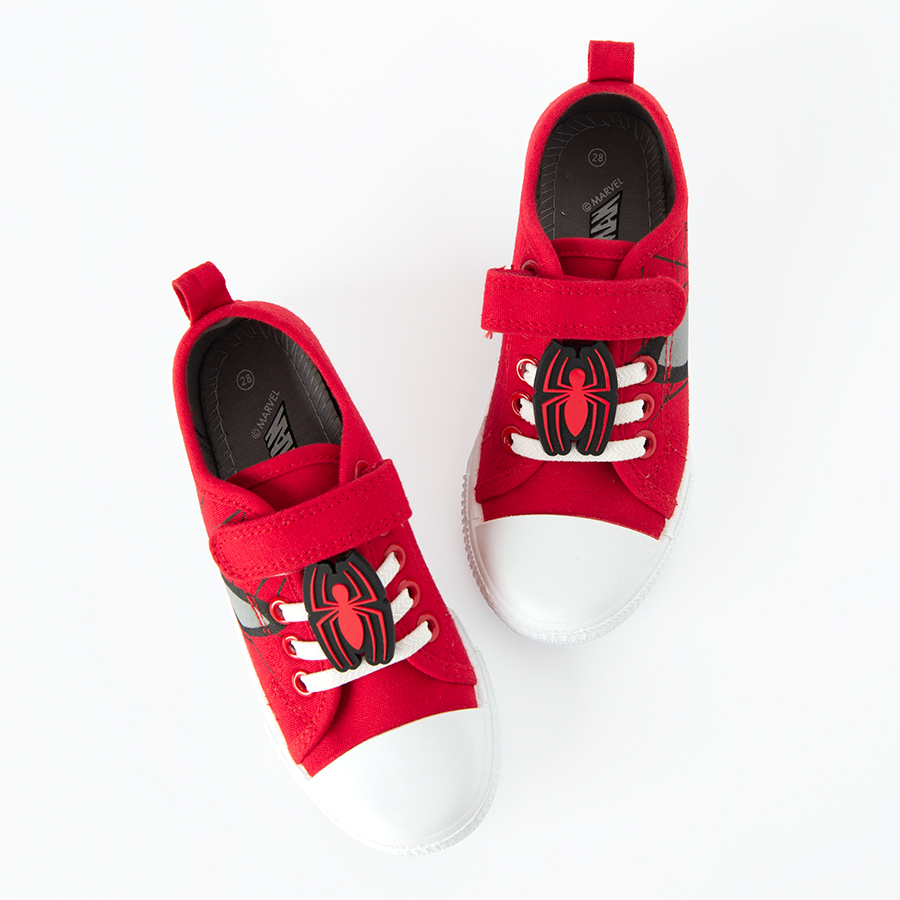 Spiderman red canvas sneakers