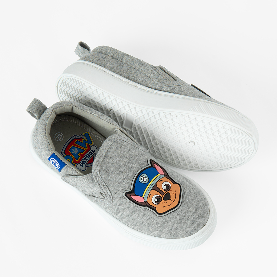 Paw Patrol grey canvas slip on shoes