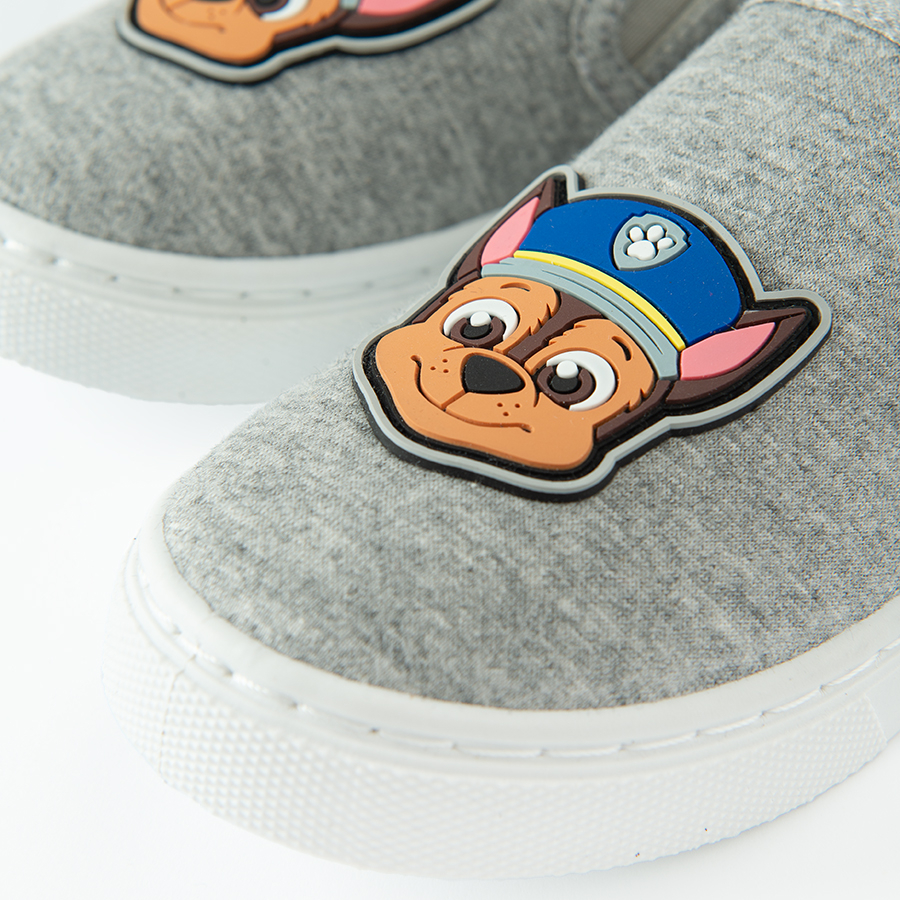 Paw Patrol grey canvas slip on shoes