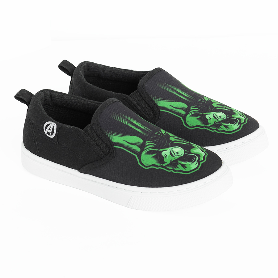 Marvel black canvas slip on