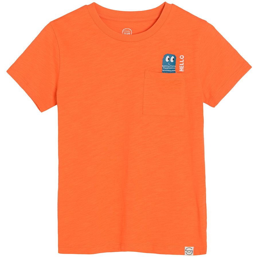 Orange and striped short sleeve T-shirts - 3 pack