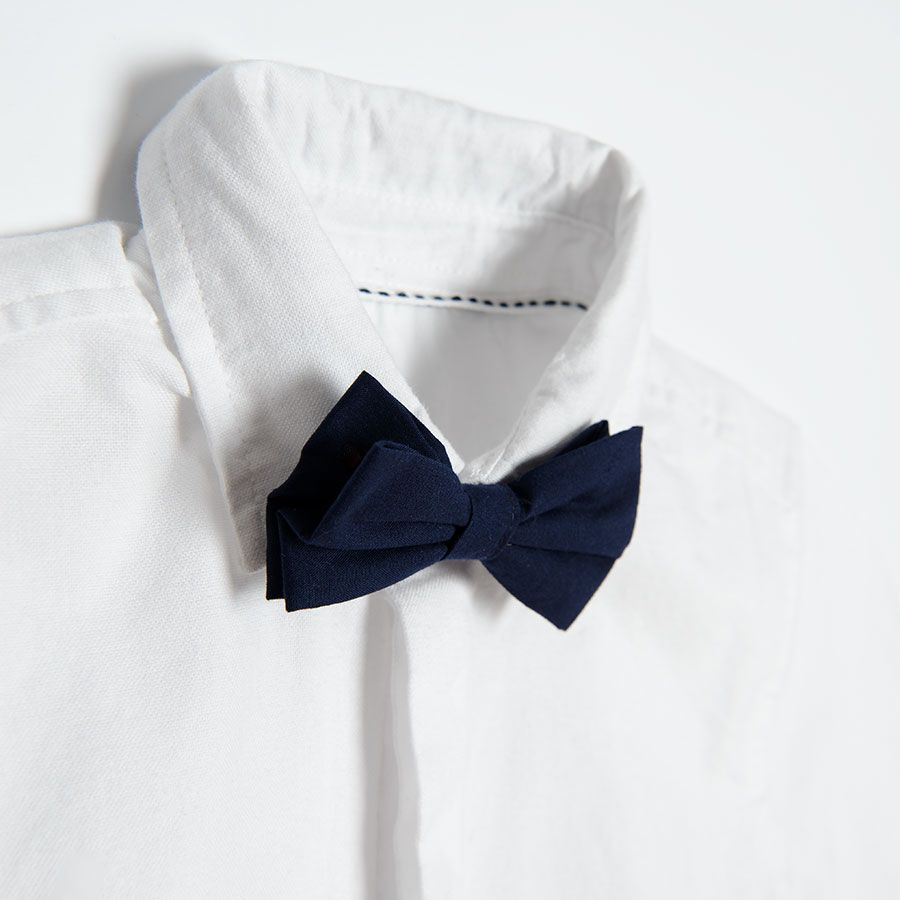 Short sleeve dress shirt with store bow tie