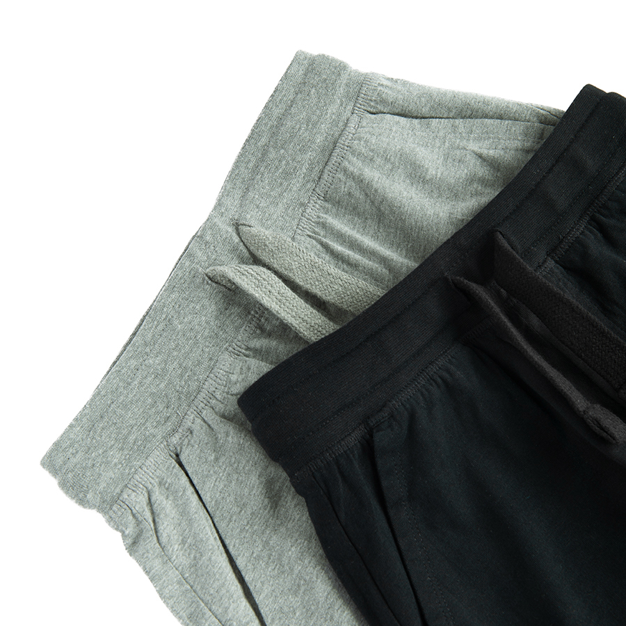 Grey and black shorts with cord- 2 pack