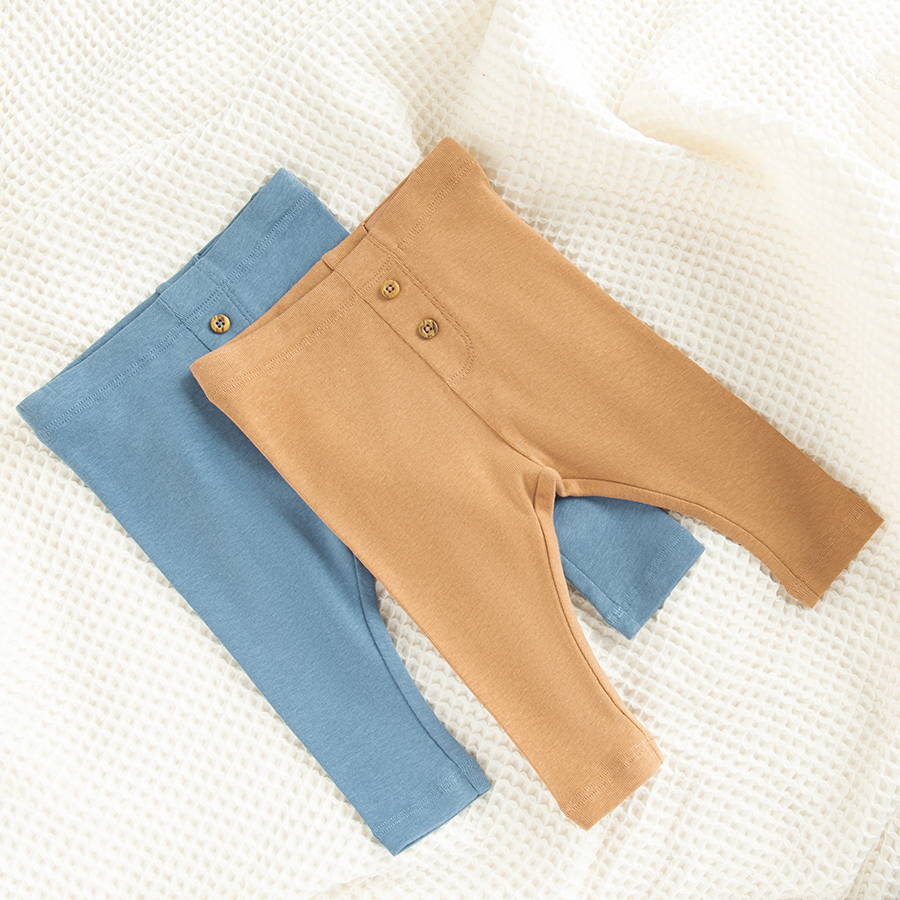 Blue and brown joggers- 2 pack