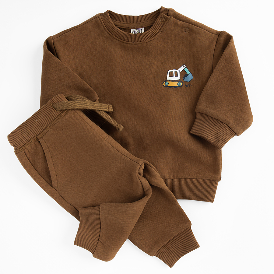 Brown jogging set- sweatshirt and sweatpants- 2 pieces