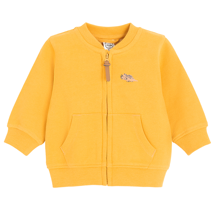 Yellow zip through sweatshirt