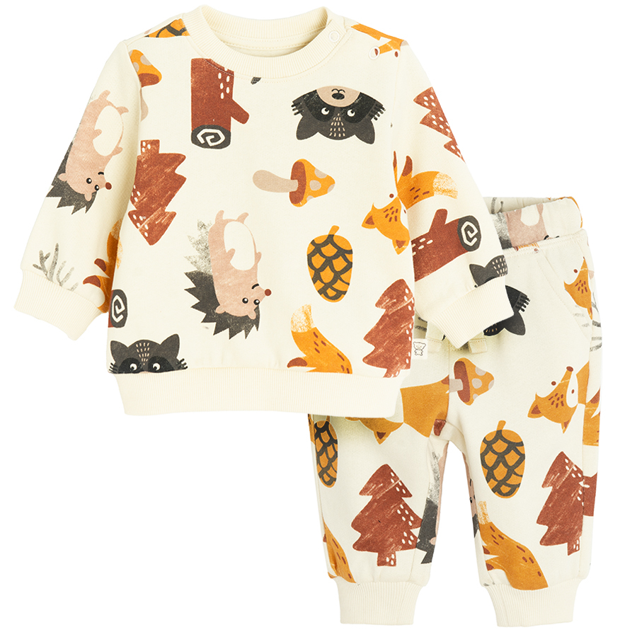 Joggin set with forest animals print- 2 pieces