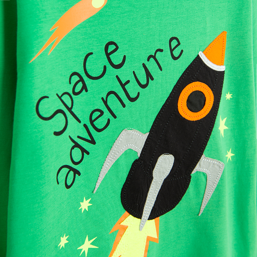 Black and green blouses with space print- 2 pack