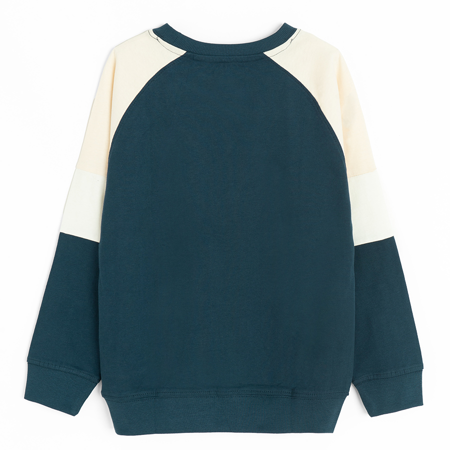 Blue and white oversize sweatshirt