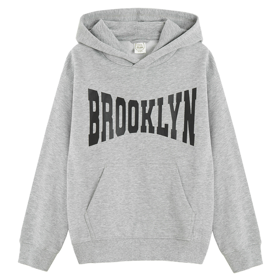 Grey brooklyn hoodie sale