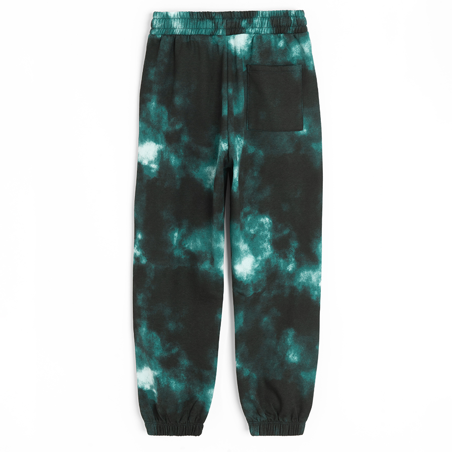 Green tie dye jogging pants