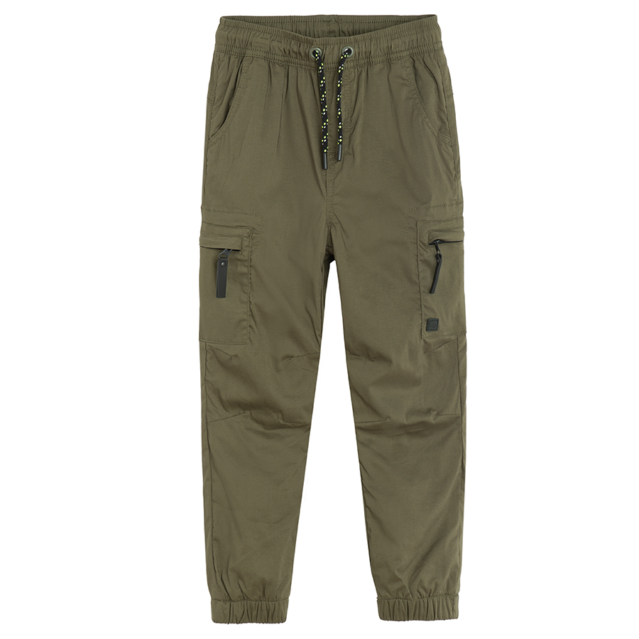 Khaki cargo trousers