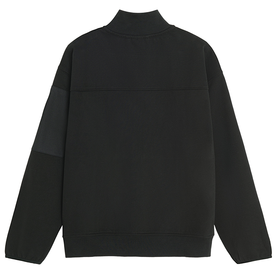 Black zipthrough sweatshirt with fluo details