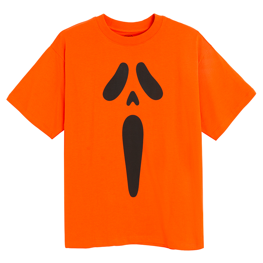 Orange T-shirt with Halloween print