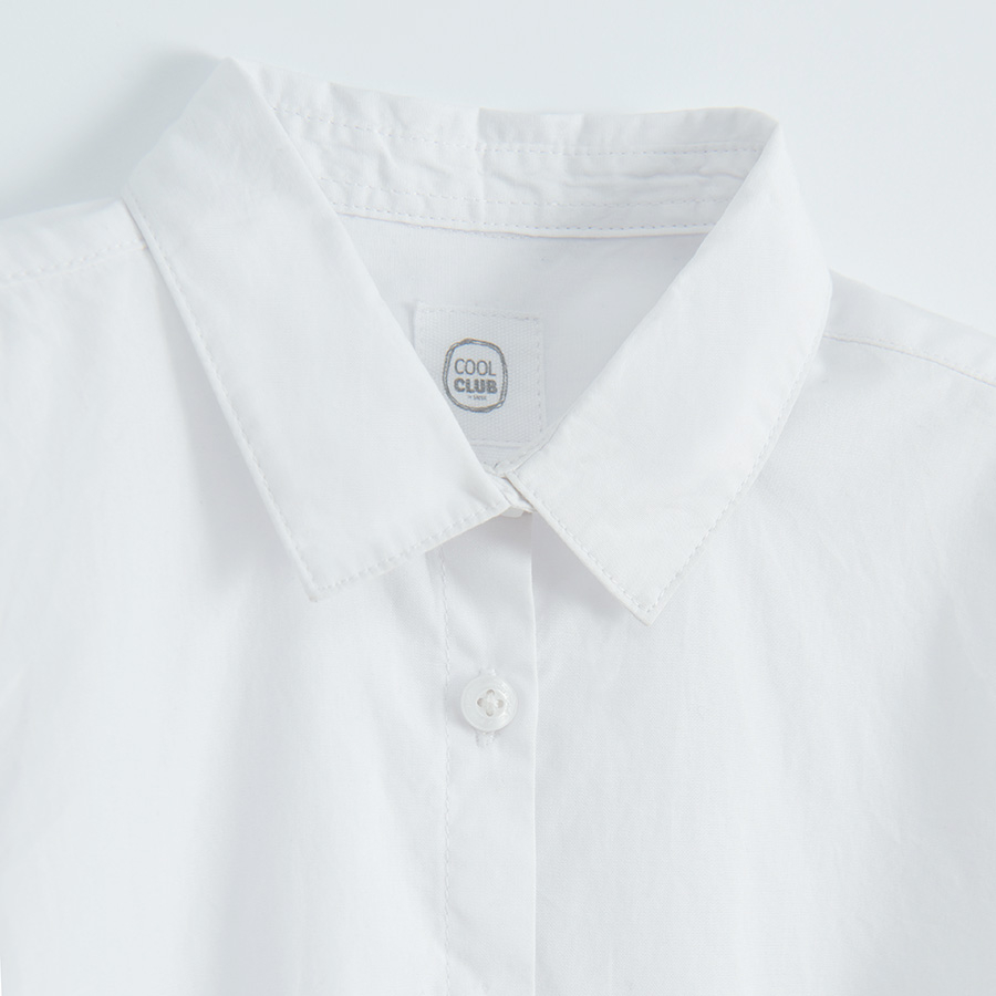 White long sleeve button down shirt