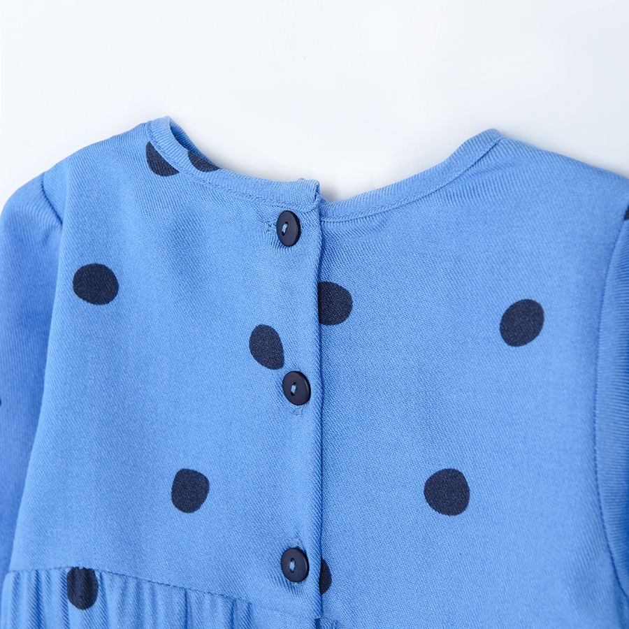 Blue polka dot clothing set dress and tights