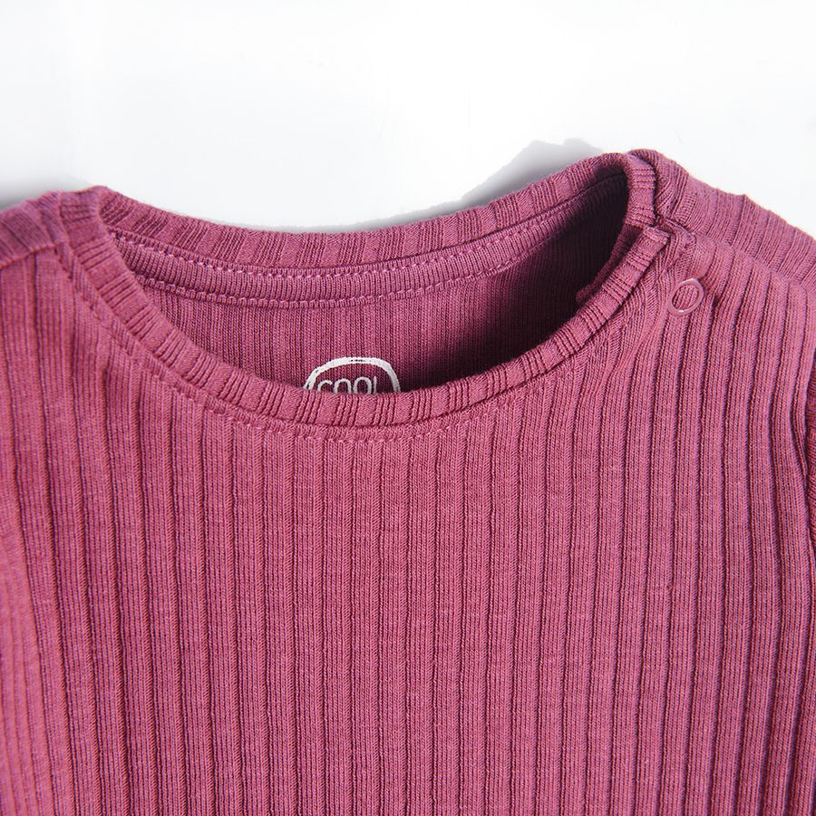 Burgundy long sleeve blouse