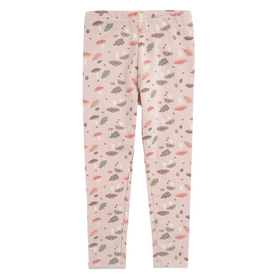 Pink forest jeggings