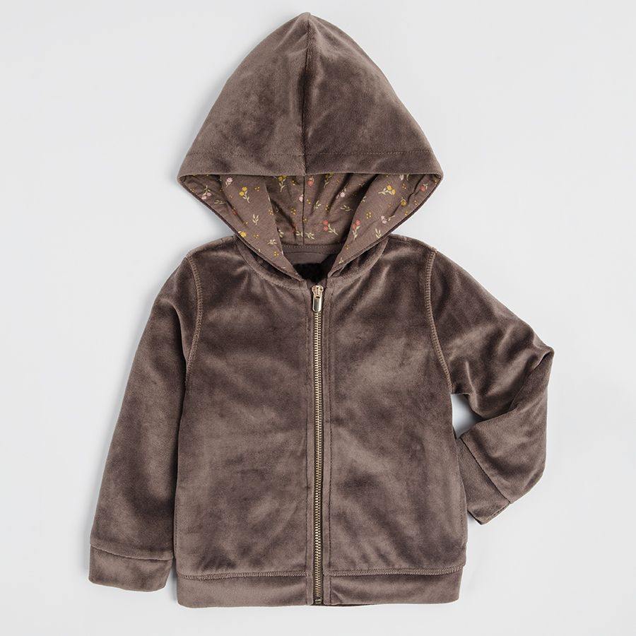 Brown hooded sweatshirt