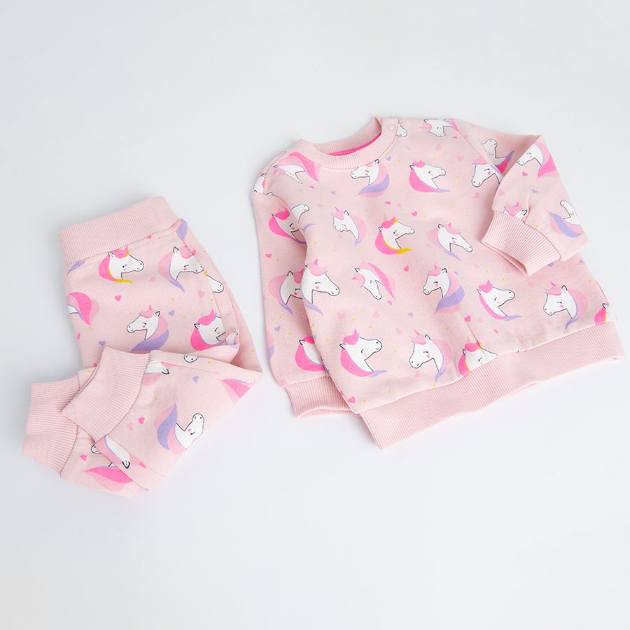 Pink unicorn jogging set