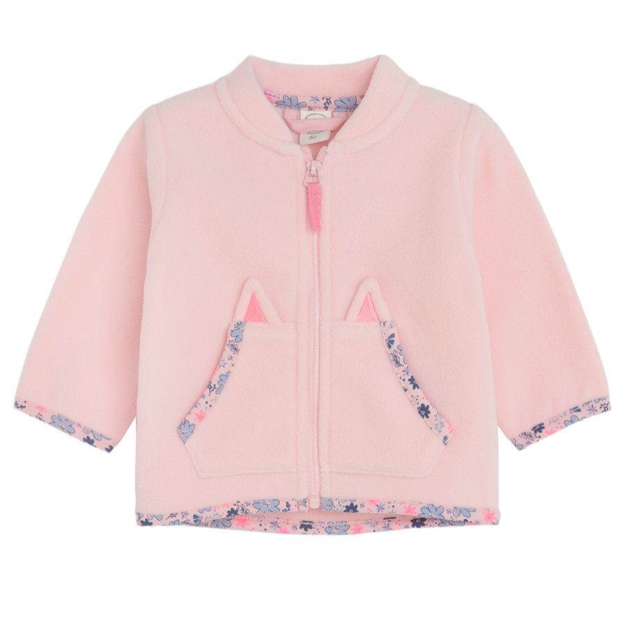 Pink zip through sweatshirt